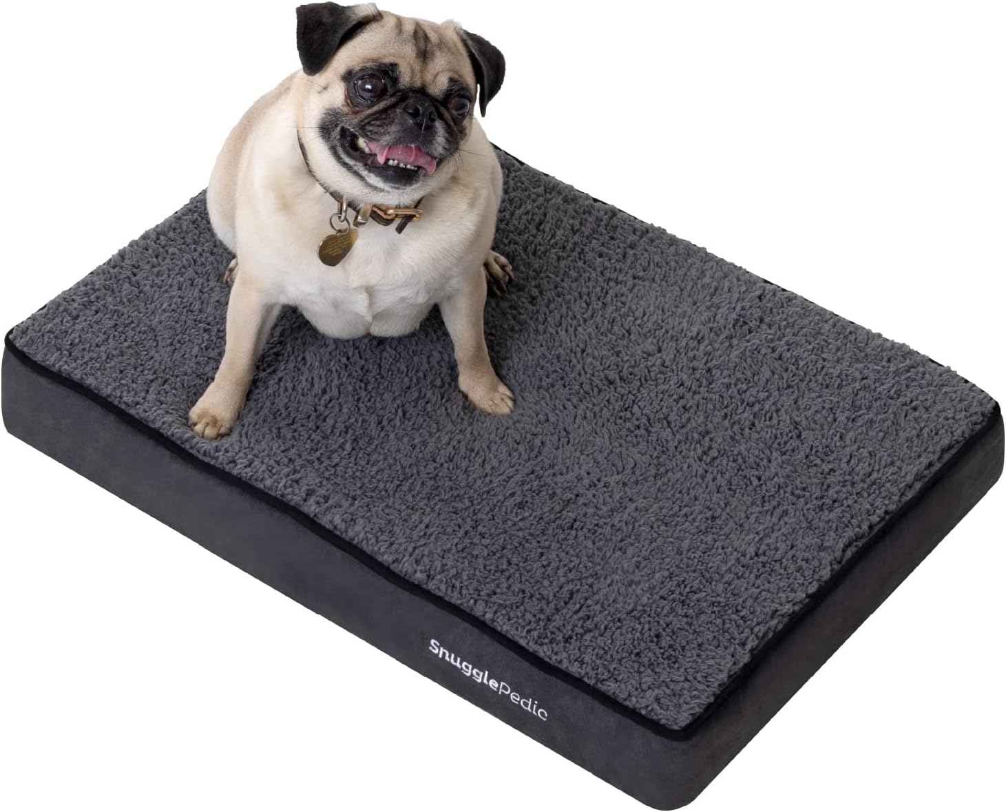 Memory Foam Dog Bed - Plush, Waterproof Pet Beds w/Removable Inner and Outer Cover, Anti-Slip Bottom, and Faux Suede Fabric - Orthopedic Dog Beds for Large Dogs