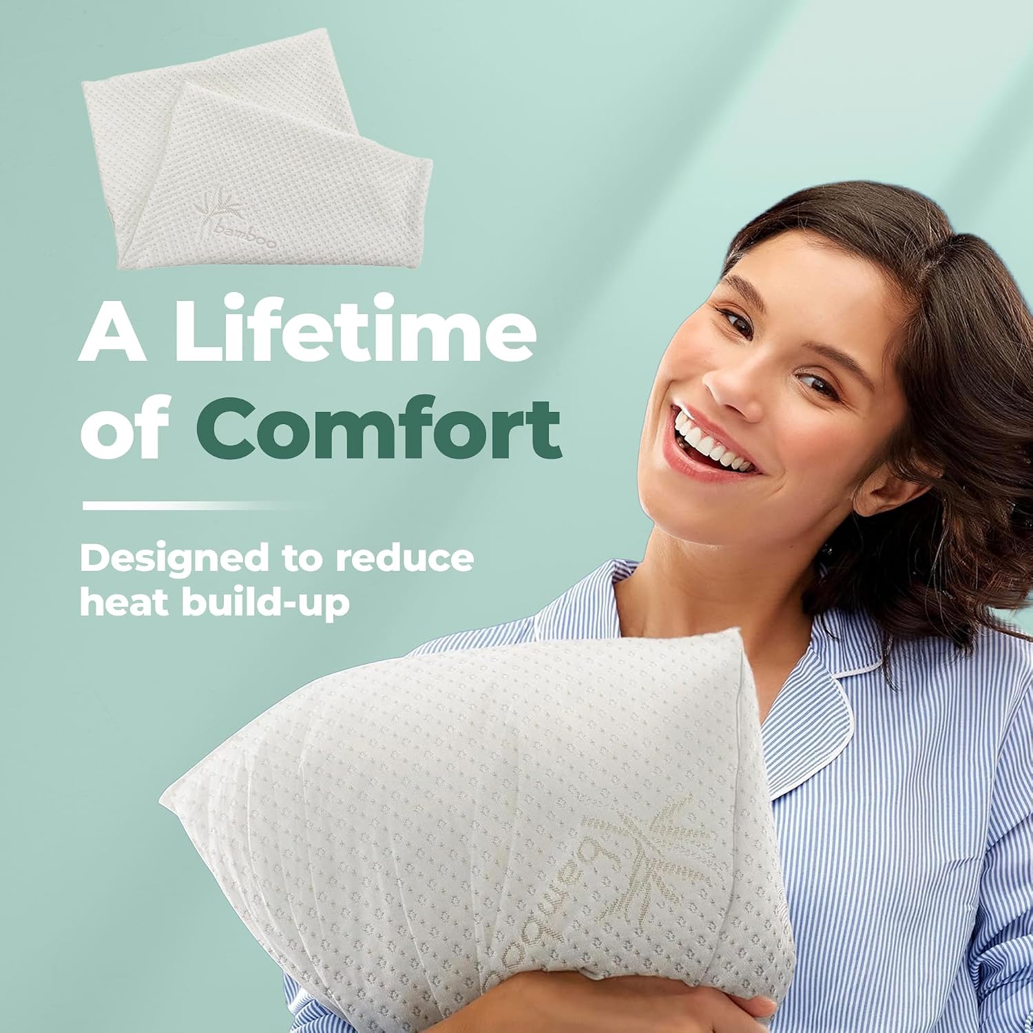 Pillow Covers - Zippered Body Pillow Protector (White, Kids)