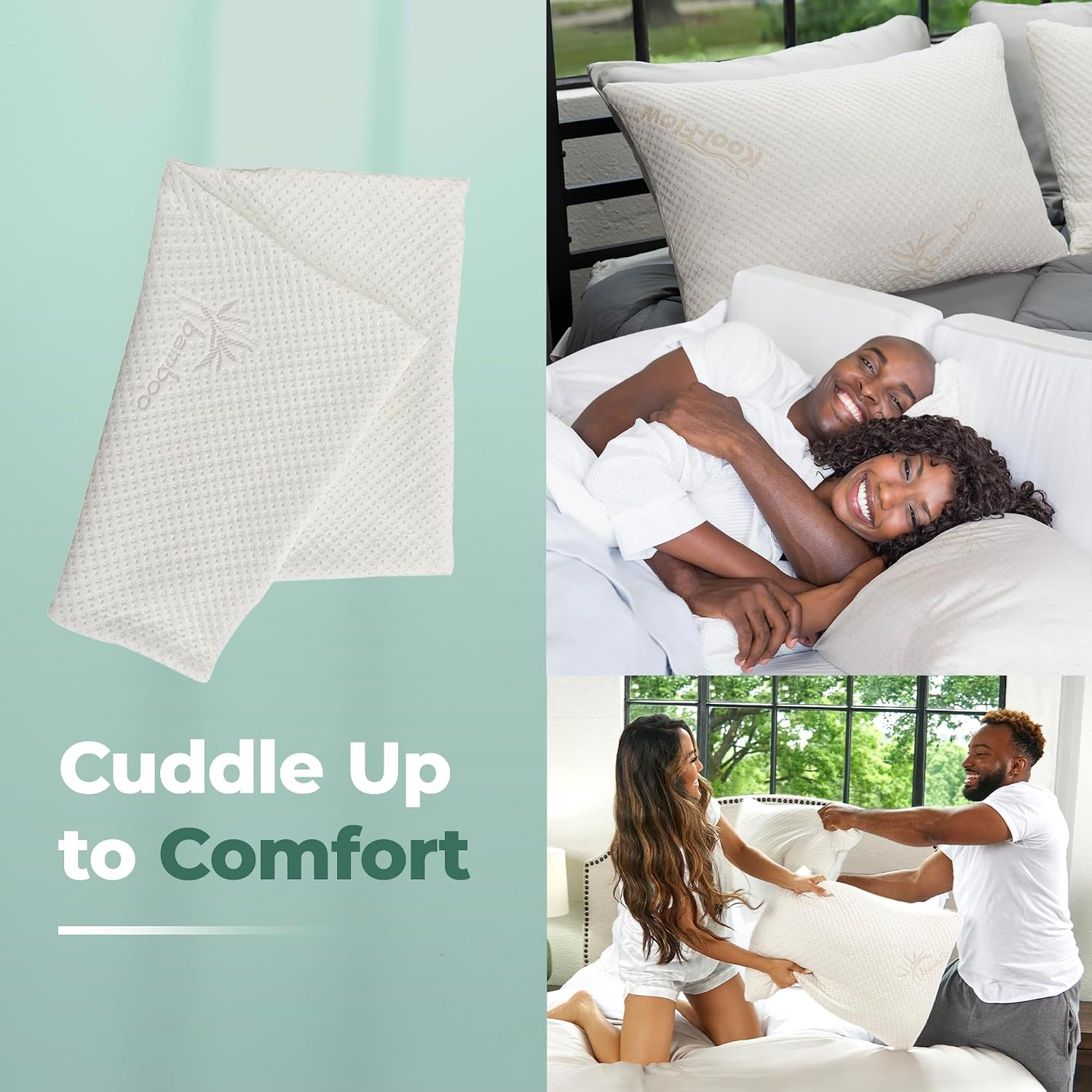 Pillow Covers - Zippered Body Pillow Protector (White, Kids)