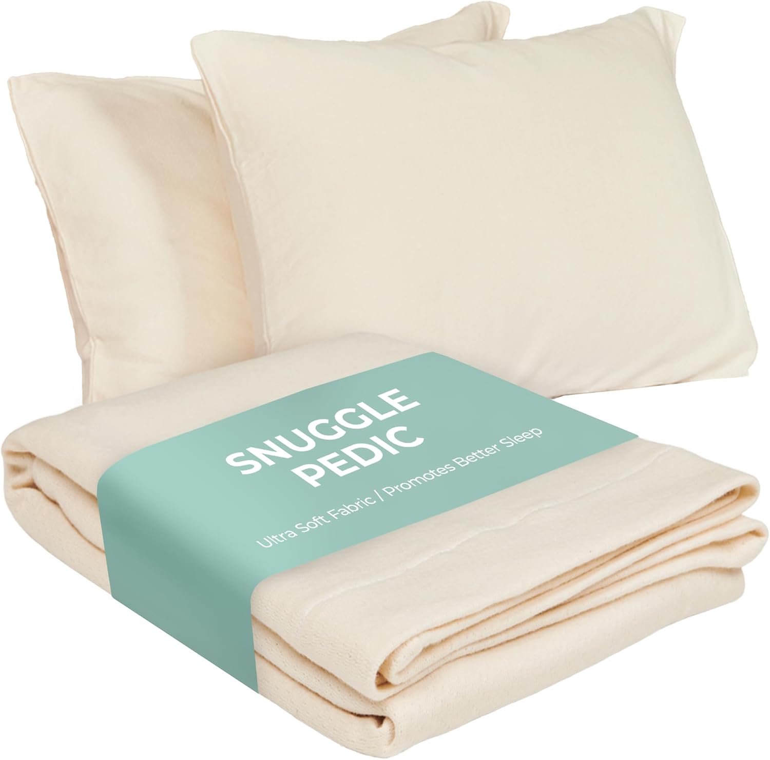 Pillow Case - Standard 20" x 26" White Pillow Cases w/Breathable Stretch Knit Cotton