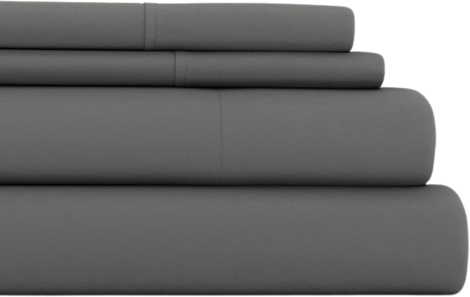 Linen Market Brushed Microfiber Queen Sheet Set 4 Piece – Oeko-TEX Certified Ultra Soft & Wrinkle-Free - 16" Deep Pocket Sheets - Easy Care Queen Size - Gray Cozy Gray